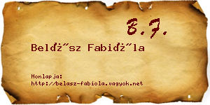 Belász Fabióla névjegykártya
